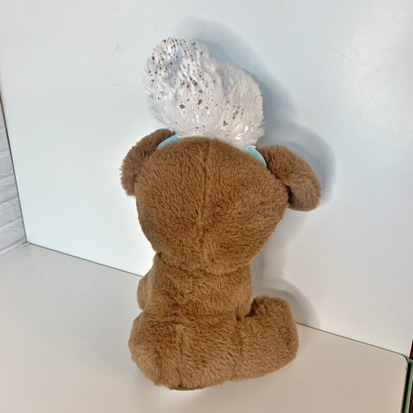 Hug Me Brown Puppy Dog Plush In Bunny Ears Walgreens Sitting Soft Stuffed Animal - Picture 4 of 7